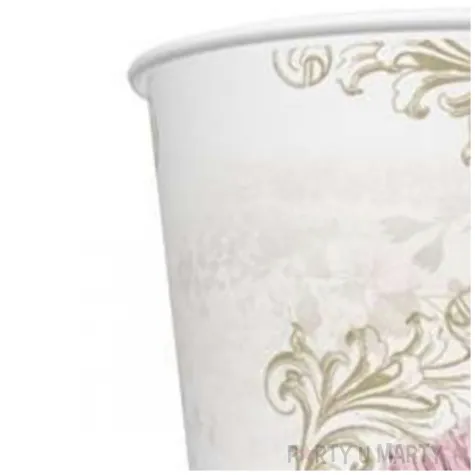 kubeczki papierowe motylki i kwiaty retro maki 250 ml 8 szt