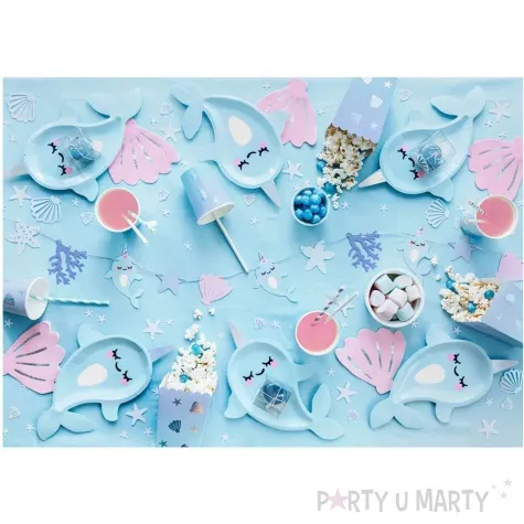 kubeczki papierowe narwal partydeco 220 ml 6 szt