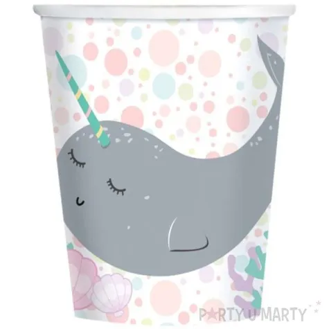 kubeczki papierowe narwhal amscan 250 ml 8 szt