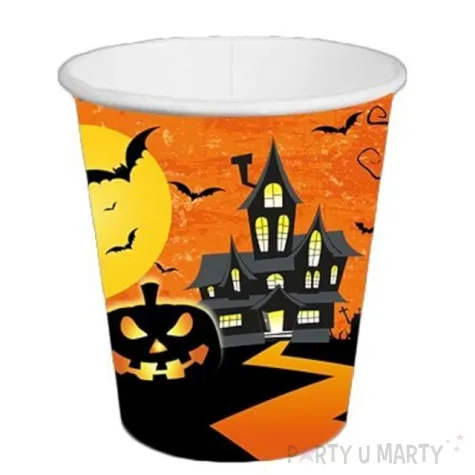 kubeczki papierowe nawiedzony dom halloween congee 250ml 10 szt