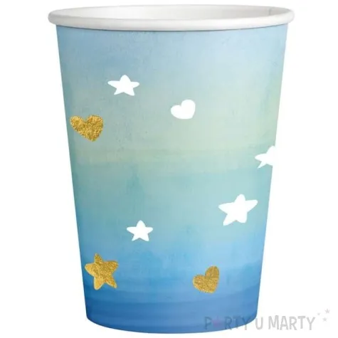 kubeczki papierowe oh baby boy niebieskie amscan 250 ml 8 szt