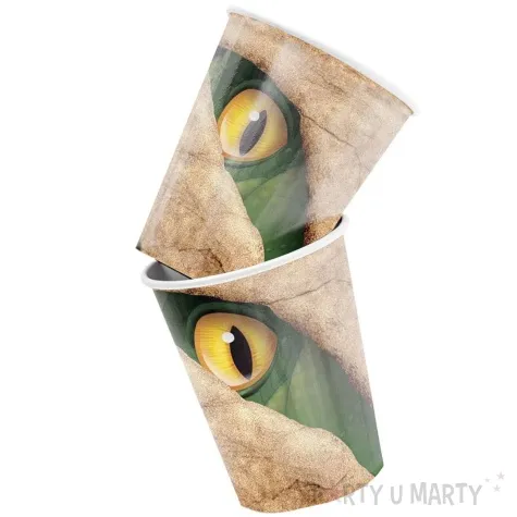 kubeczki papierowe oko dinozaura skaly fyasa 266 ml 8 szt