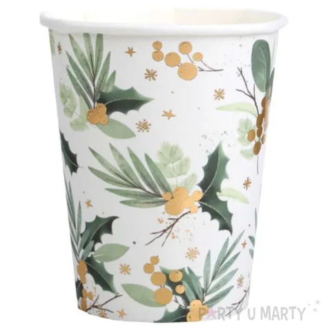 kubeczki papierowe ostrokrzew zlote owoce santex 270 ml 10 szt