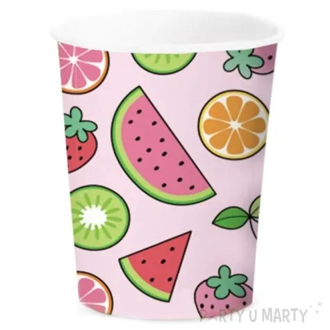 kubeczki papierowe owocowe arbuzy rozowe partypal 6 szt