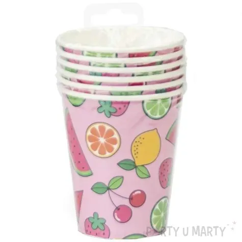 kubeczki papierowe owocowe arbuzy rozowe partypal 6 szt