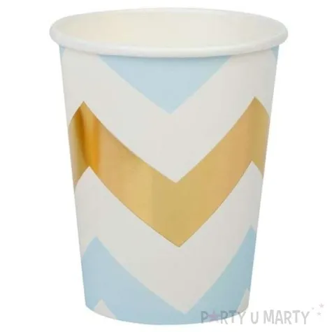 kubeczki papierowe pattern works blue chevron neviti 230 ml 8 szt