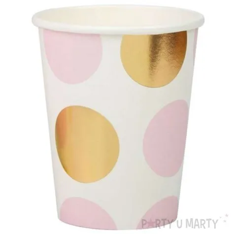 kubeczki papierowe pattern works pink dots neviti 230 ml 8 szt