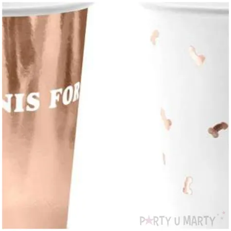 kubeczki papierowe peniski willy partydeco 220ml 6szt