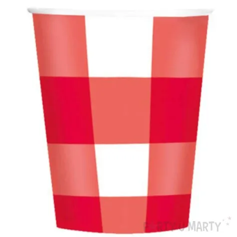 kubeczki papierowe piknikowa krata 226 ml 8 szt