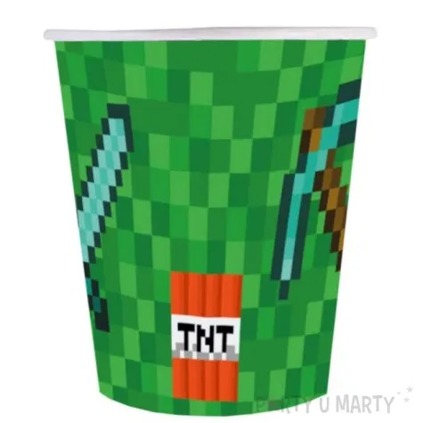 kubeczki papierowe piksel zielony congee 250ml 6 szt