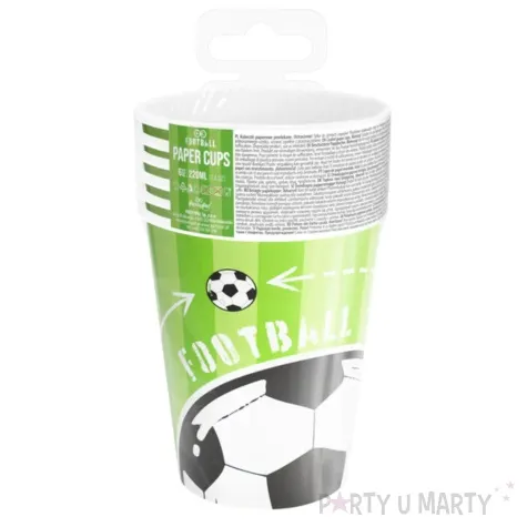 kubeczki papierowe pilka nozna boisko partypal 220 ml 6 szt