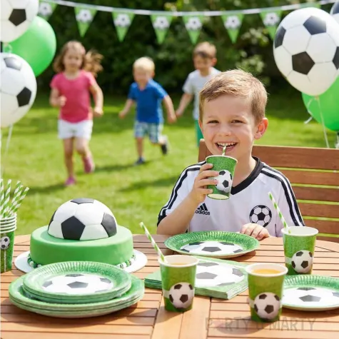 kubeczki papierowe pilka nozna football party godan 200 ml 6 szt