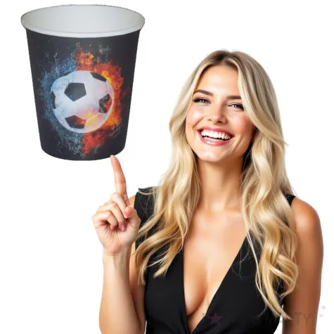 kubeczki papierowe pilka nozna fsopakowania 280 ml 6 szt