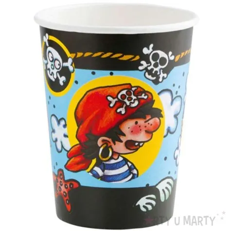 kubeczki papierowe piraci amscan 266 ml 8 szt