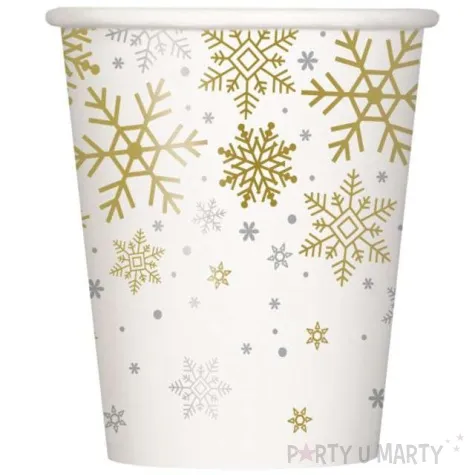 kubeczki papierowe platki sniegu unique 250 ml 8 szt