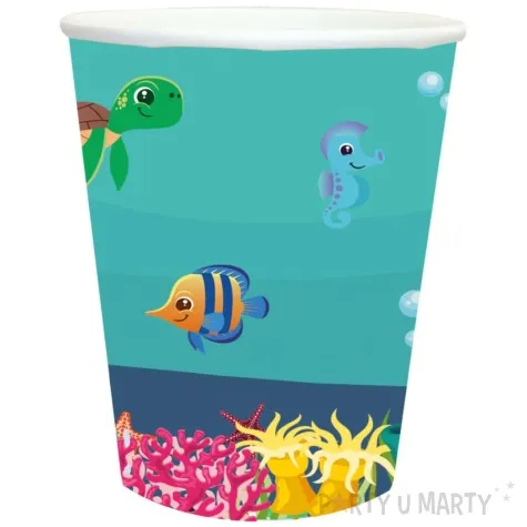 kubeczki papierowe podwodny swiat ryby congee 250 ml 6 szt