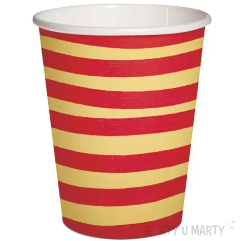 kubeczki papierowe poziome paski czerwono zolte paw 250 ml 10 szt