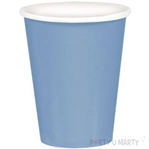 kubeczki papierowe premium amscan niebieski pastelowy 266 ml 8 szt