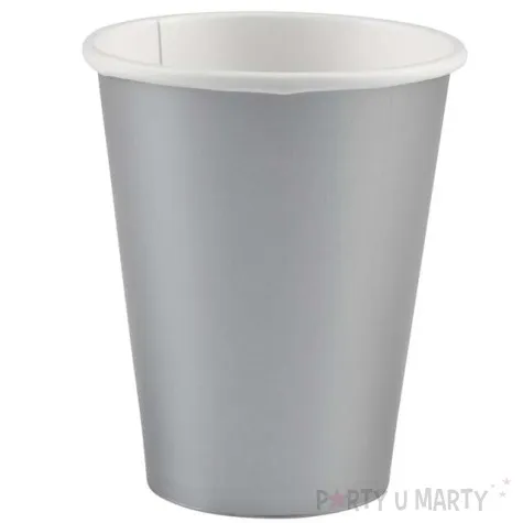kubeczki papierowe premium amscan srebrny 266 ml 20 szt