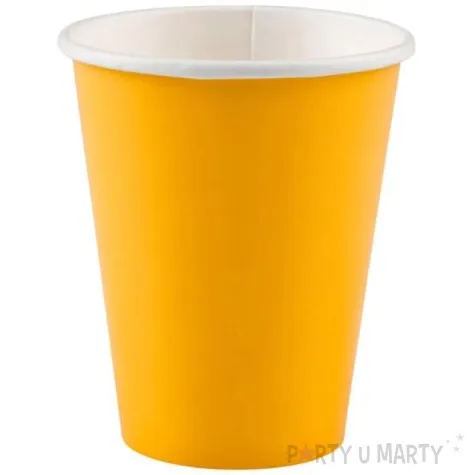 kubeczki papierowe premium amscan zolty sloneczny 266 ml 8 szt