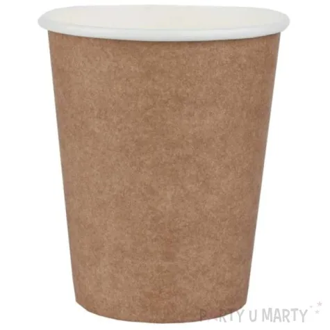 kubeczki papierowe premium bezowe ciemne santex 250 ml 10 szt
