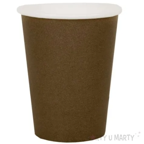 kubeczki papierowe premium brazowe ciemne santex 250 ml 10 szt