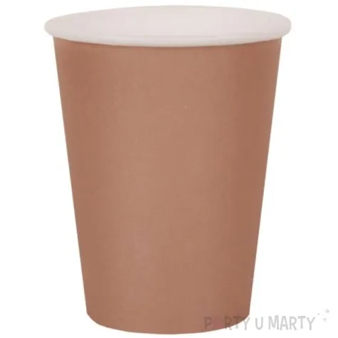 kubeczki papierowe premium brazowe santex 250 ml 10 szt