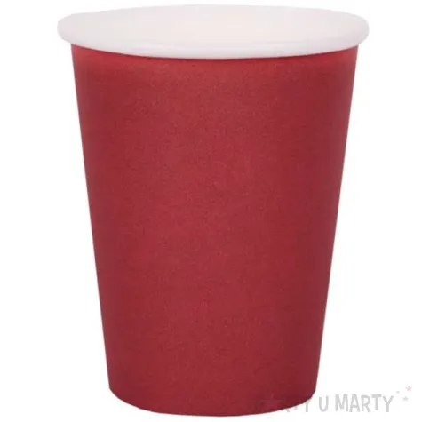 kubeczki papierowe premium burgundowy santex 250 ml 10 szt