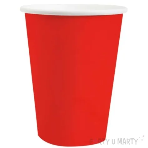 kubeczki papierowe premium czerwone santex 250 ml 10 szt