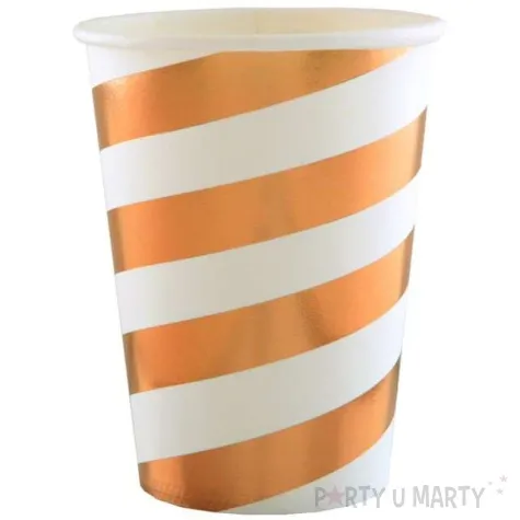 kubeczki papierowe premium miedziane metaliczne 250 ml 10 szt