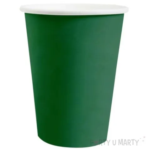 kubeczki papierowe premium zielone ciemne santex 250 ml 10 szt