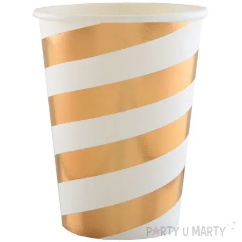 kubeczki papierowe premium zlote metaliczne 250 ml 10 szt