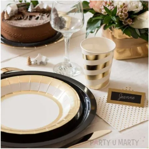 kubeczki papierowe premium zlote metaliczne 250 ml 10 szt