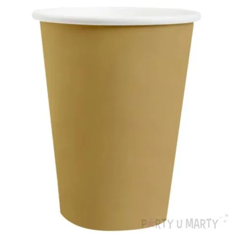 kubeczki papierowe premium zlote santex 250 ml 10 szt