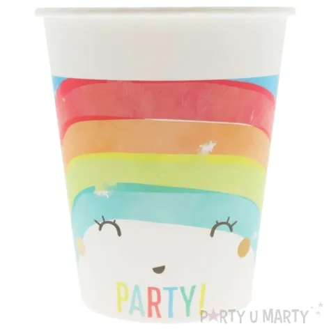 kubeczki papierowe rainbow party tecza procos 200 ml 8 szt