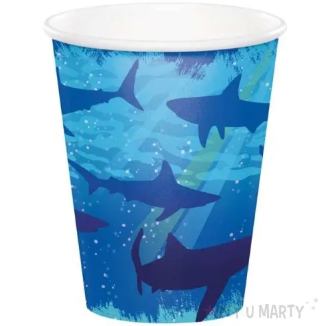 kubeczki papierowe rekin sharky creative converting 266 ml 8 szt