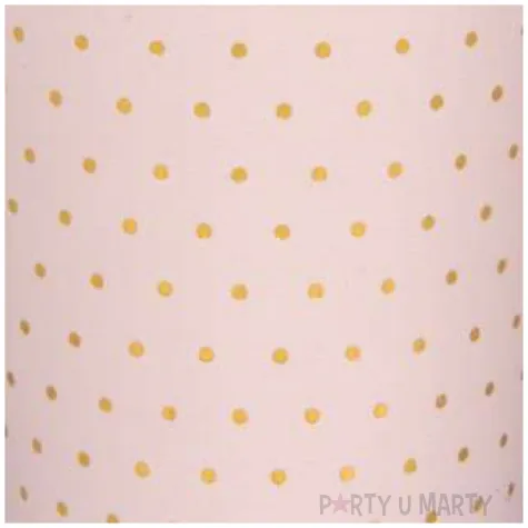 kubeczki papierowe rozowe w zlote kropki santex 250 ml 10 szt