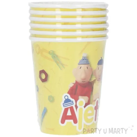 kubeczki papierowe sasiedzi pat i mat zolty folat 250 ml 6 szt