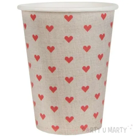 kubeczki papierowe serduszka santex 250 ml 10 szt