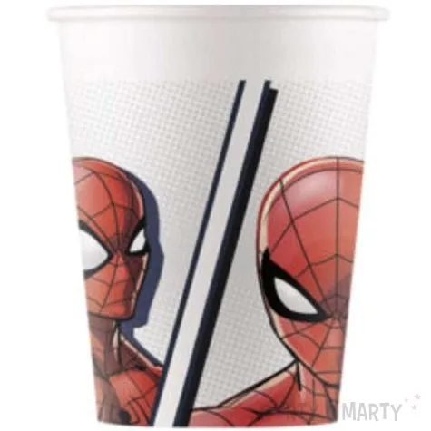 kubeczki papierowe spiderman super hero bio procos 200 ml 8 szt