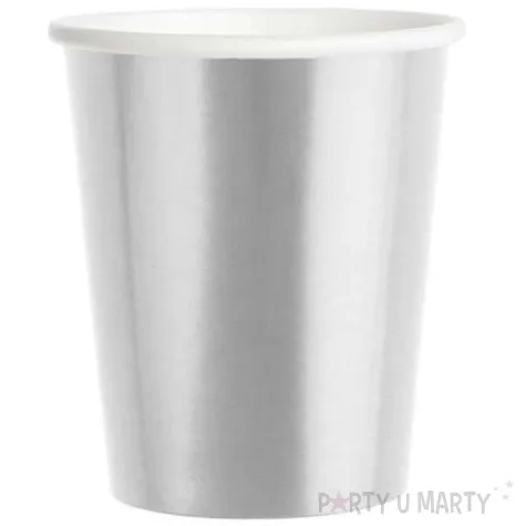 kubeczki papierowe srebrne party godan 6 szt