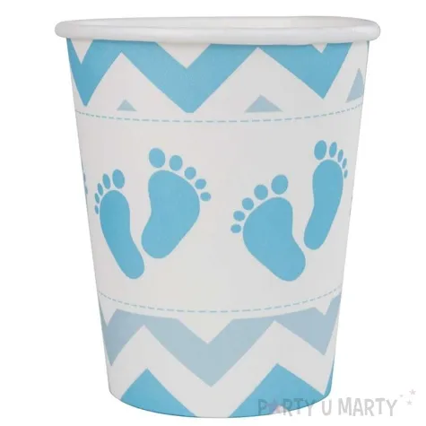 kubeczki papierowe stopki blekitny partypal 180 ml 6 szt