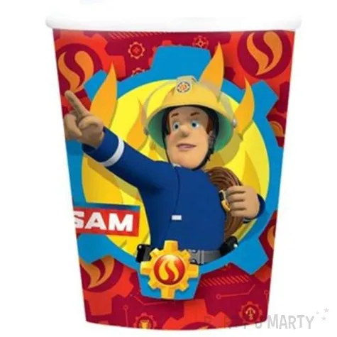 kubeczki papierowe strazak sam amscan 250 ml 8 szt