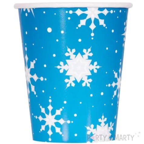 kubeczki papierowe swiateczne sniezynki unique 266 ml 8 szt