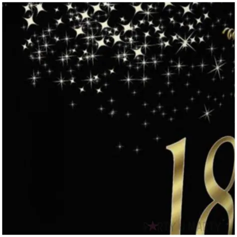 kubeczki papierowe szampanskie urodziny liczba 18 zloty maki 250 ml 8 szt