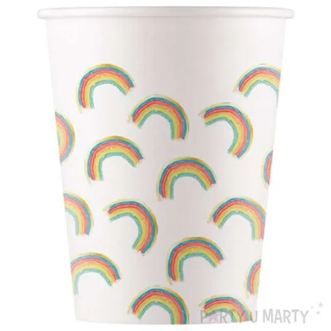 kubeczki papierowe teczowa impreza procos 200 ml 8 szt