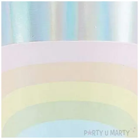 kubeczki papierowe teczowe skrzydelka opalizujace ginger ray 270 ml 8 szt