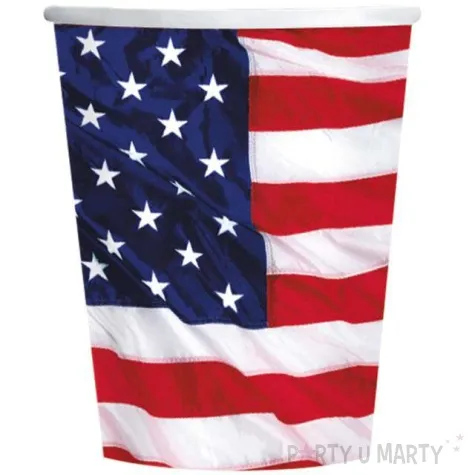 kubeczki papierowe usa flaga amscan 266 ml 8 szt