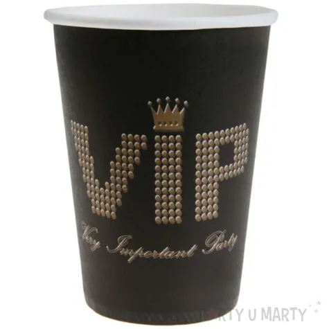 kubeczki papierowe vip black santex 250 ml 10 szt