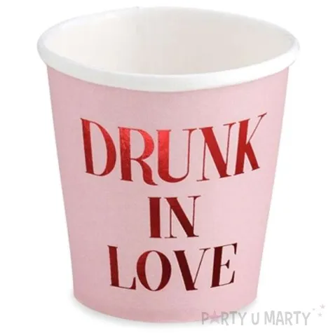 kubeczki papierowe walentynki drunk in love partydeco 260 ml 6 szt